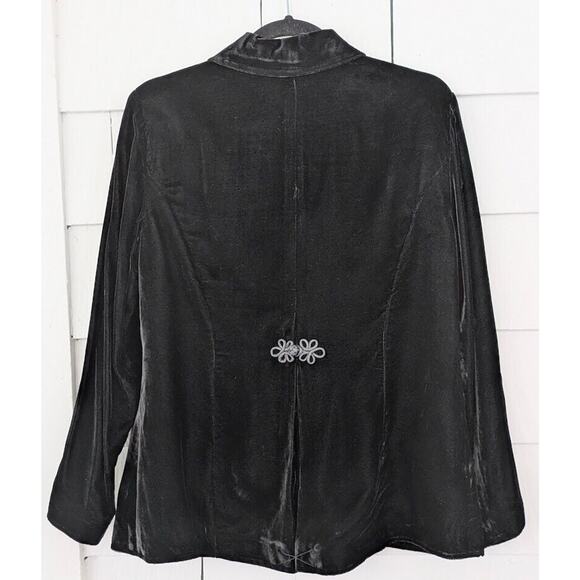 J. Jill Women's Size MP Velvet Jacket w/ Asian Knot Frog Closure & Buttons ~ New - Picture 9 of 15